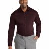 Suiting & Occasionwear * | Johnny Bigg Crazy Deals Hamilton Stretch Dress Shirt In Garnet