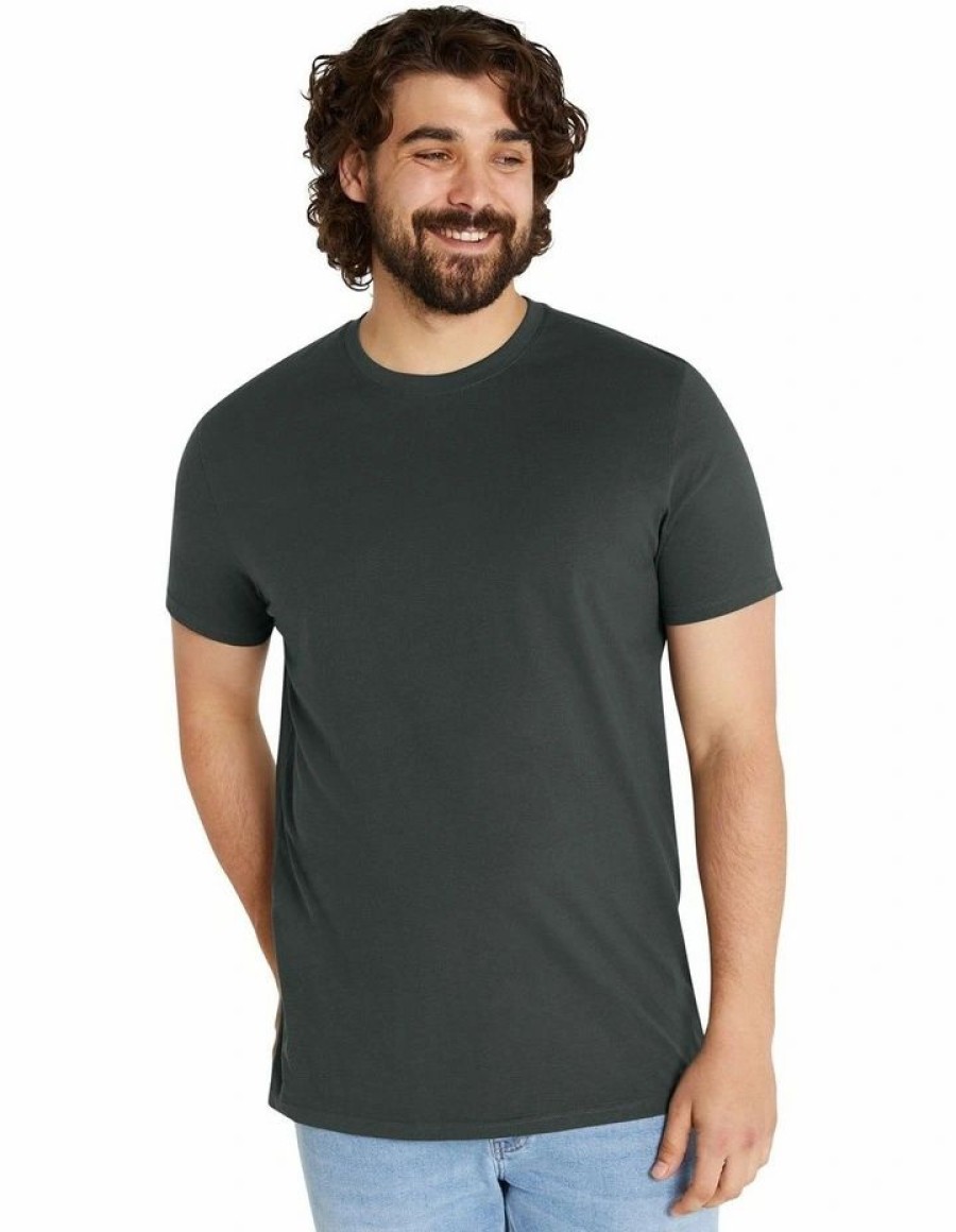 Clothing * | Johnny Bigg Crazy Deals Essential Longline Scoop Hem Tee In Lead