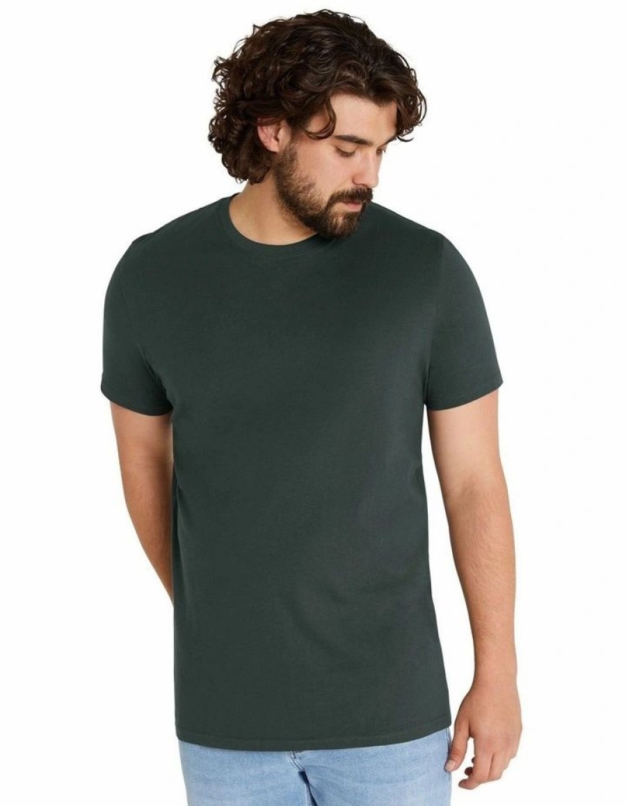 Clothing * | Johnny Bigg Crazy Deals Essential Longline Scoop Hem Tee In Lead