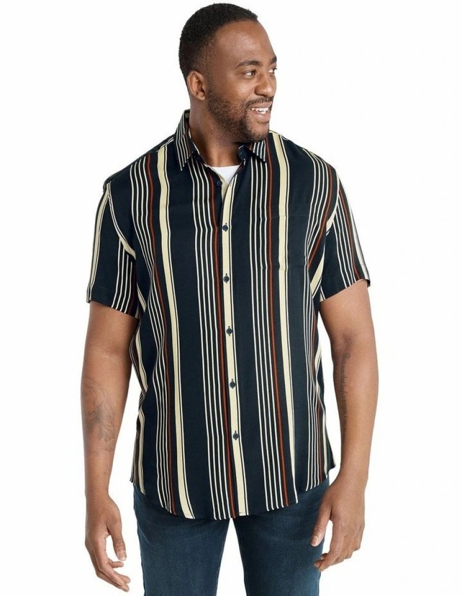 Big & Tall * | Johnny Bigg Outlet Sale Harley Stripe Shirt In Navy