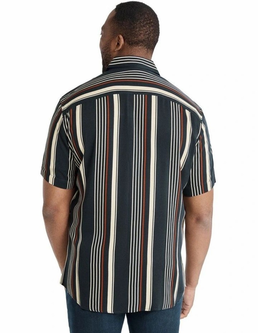 Big & Tall * | Johnny Bigg Outlet Sale Harley Stripe Shirt In Navy