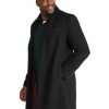 Big & Tall * | Johnny Bigg Hot Sell Brentford Wool Overcoat In Black