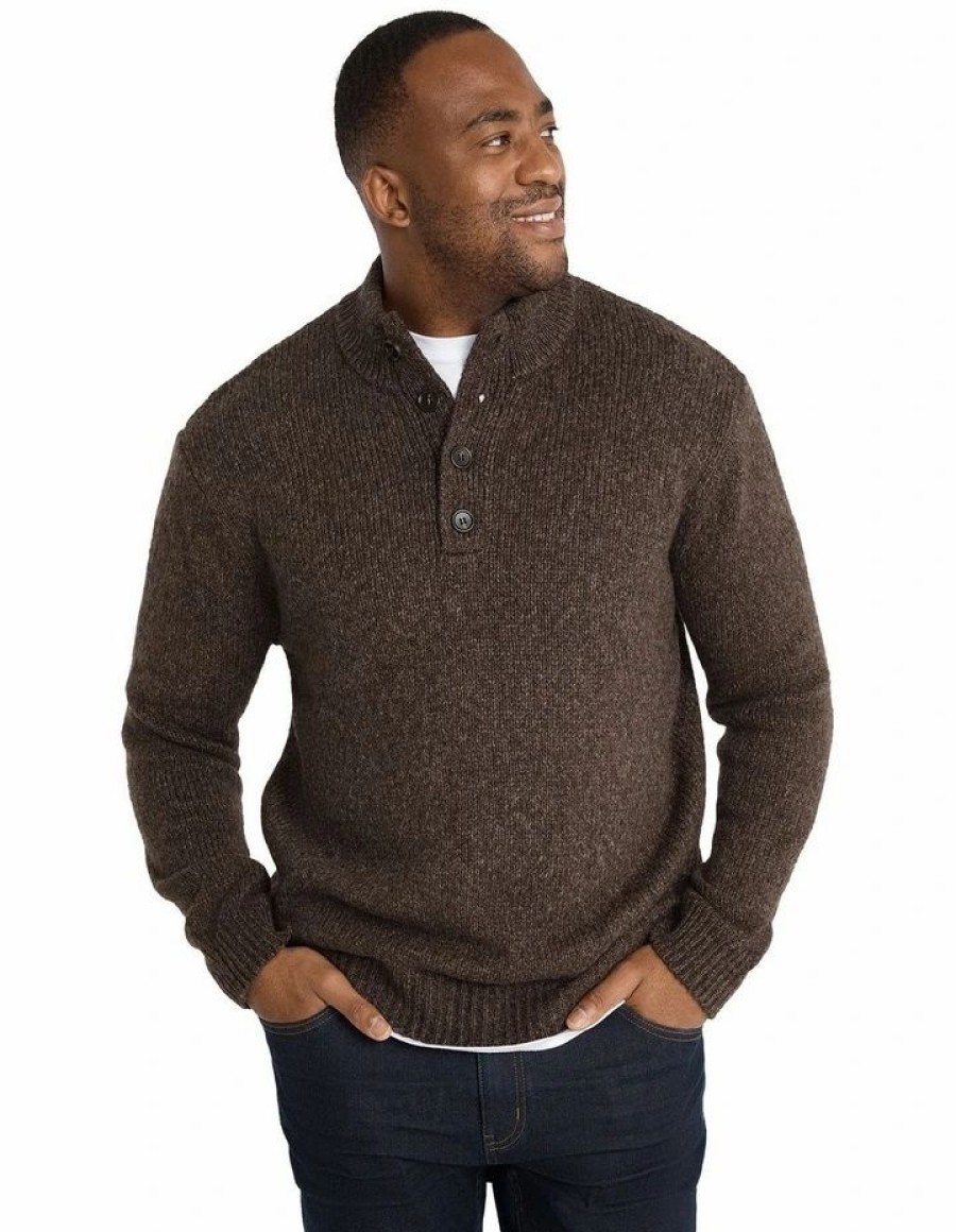 Big & Tall * | Johnny Bigg Original Aspin Chunky Sweater In Brown