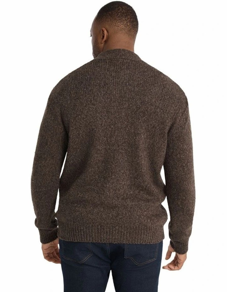 Big & Tall * | Johnny Bigg Original Aspin Chunky Sweater In Brown