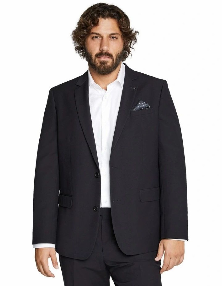 Suiting & Occasionwear * | Johnny Bigg Crazy Deals The Raymond 2 Button Suit Jacket Black