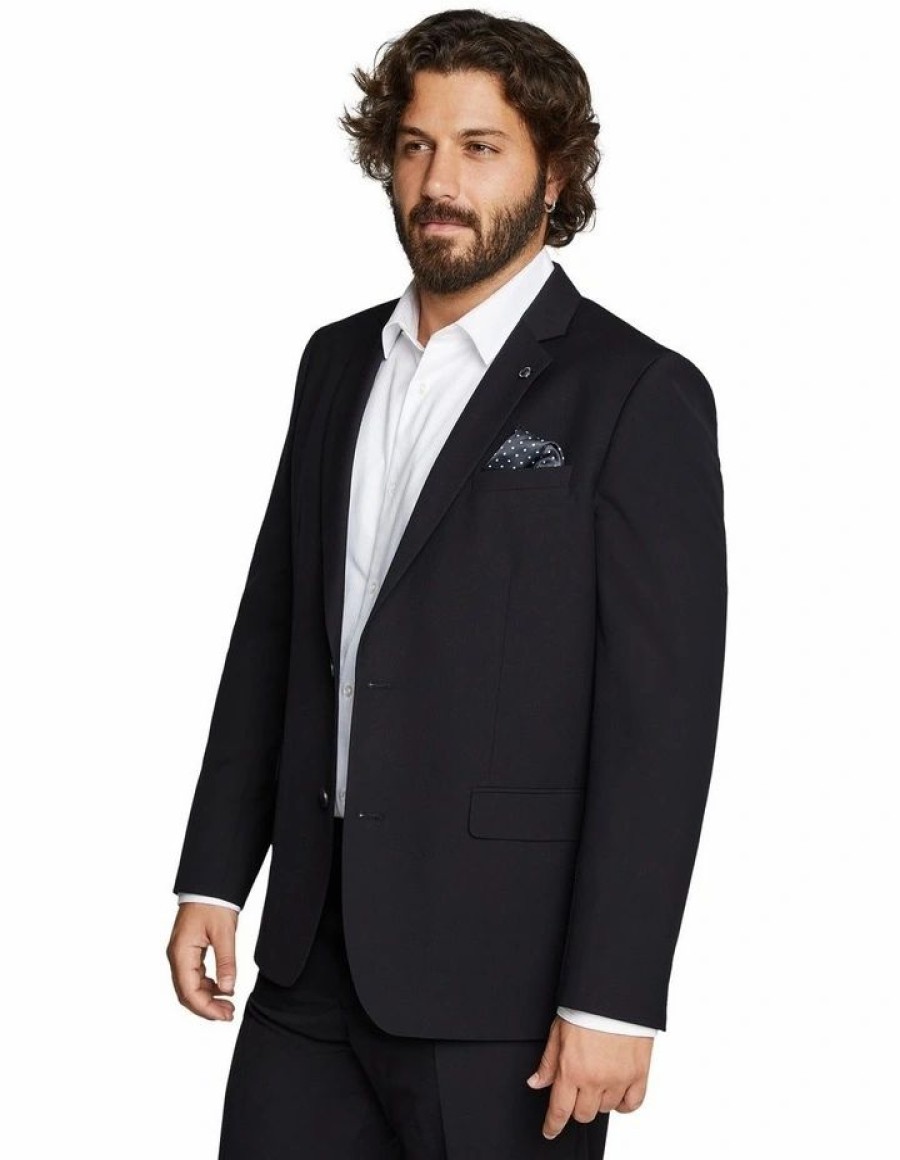 Suiting & Occasionwear * | Johnny Bigg Crazy Deals The Raymond 2 Button Suit Jacket Black