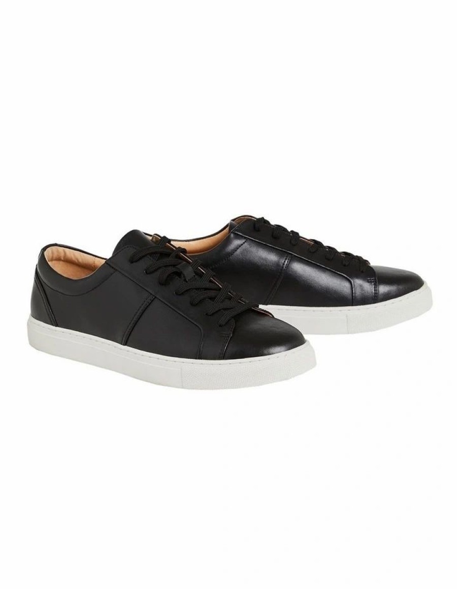 Shoes * | Johnny Bigg Classical Aldin 2.0 Leather Sneaker In Black