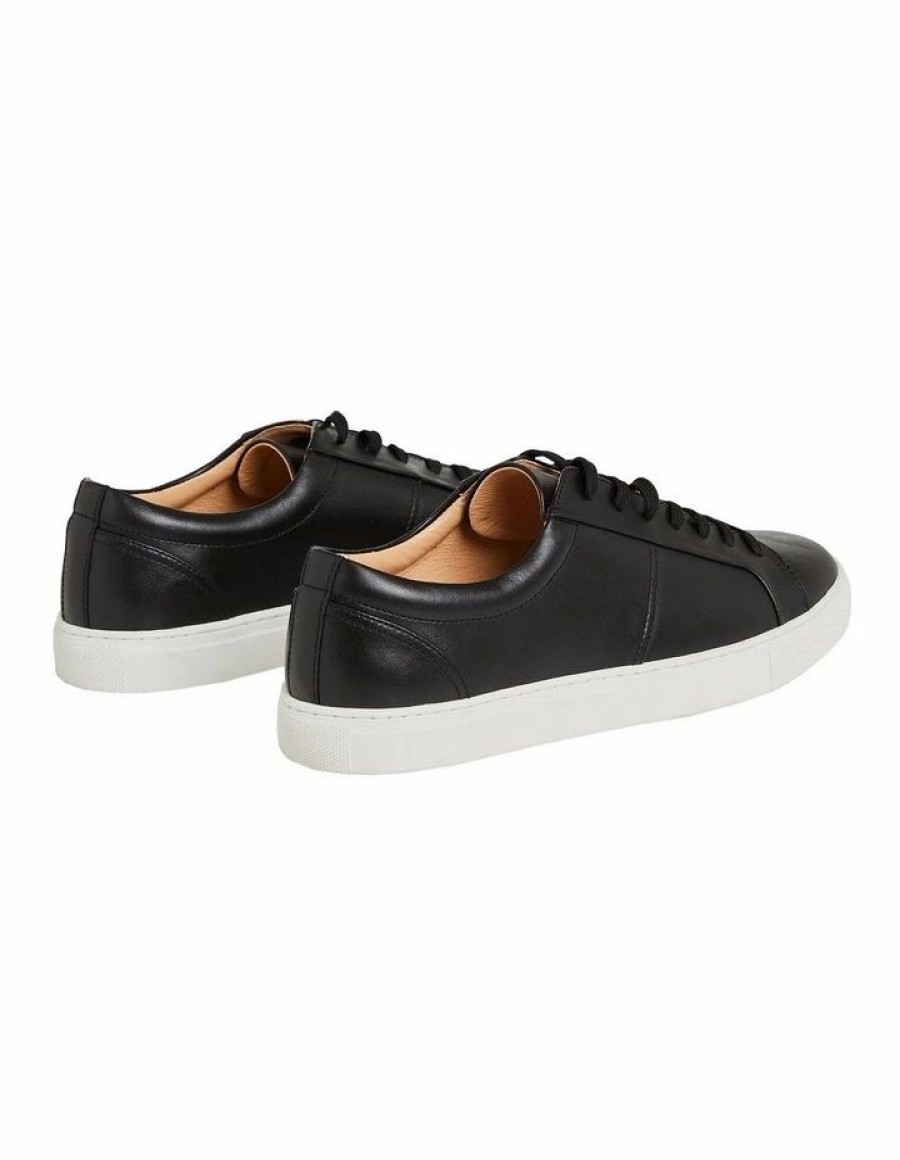 Shoes * | Johnny Bigg Classical Aldin 2.0 Leather Sneaker In Black