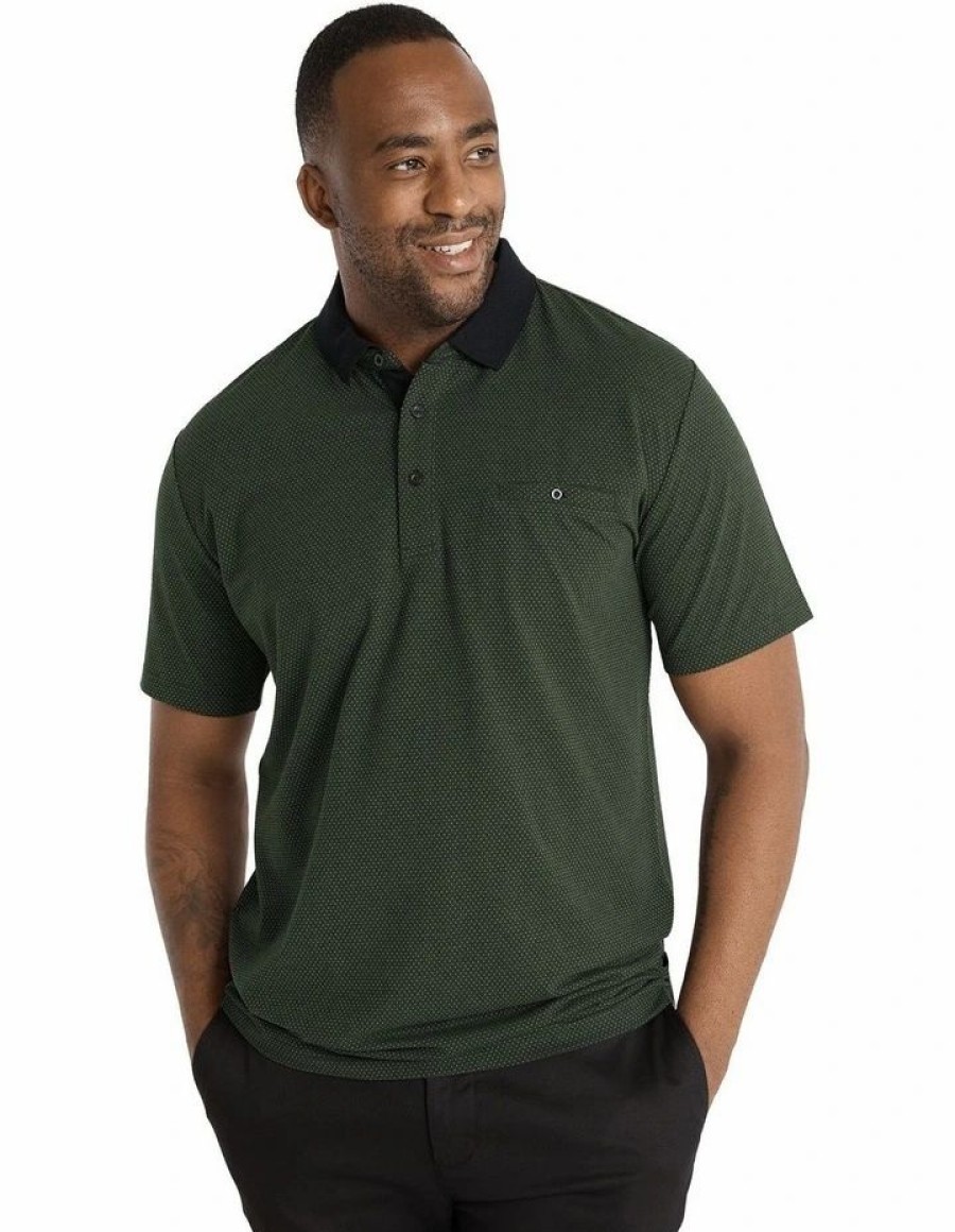 Clothing * | Johnny Bigg Crazy Deals Finnigan Jacquard Polo In Green Forest