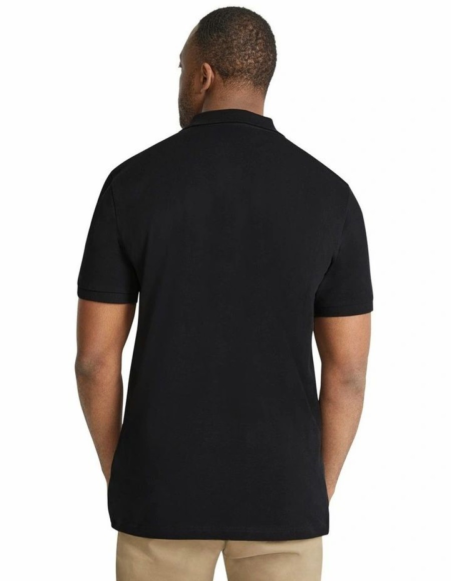 Clothing * | Johnny Bigg Typical Style Riven Splice Polo In Black