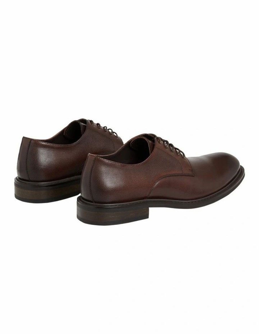 Shoes * | Johnny Bigg Clearance Gordon Textured Dress Shoe In Brown