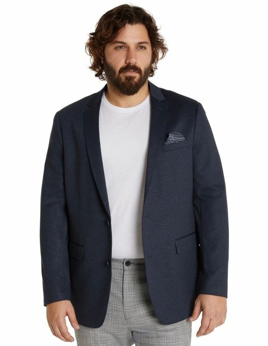 Big & Tall * | Johnny Bigg Typical Style The Parker Comfort Blazer Navy