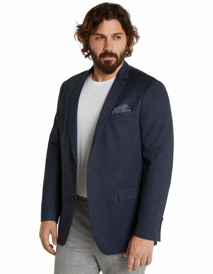 Big & Tall * | Johnny Bigg Typical Style The Parker Comfort Blazer Navy