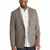 Big & Tall * | Johnny Bigg Cheap Aspen Check Stretch Blazer In Brown