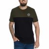 Clothing * | Johnny Bigg Less Expensive New York Splice Longline Scoop Tee Khaki