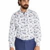 Suiting & Occasionwear * | Johnny Bigg Clearance Haywood Floral Stretch Shirt In White