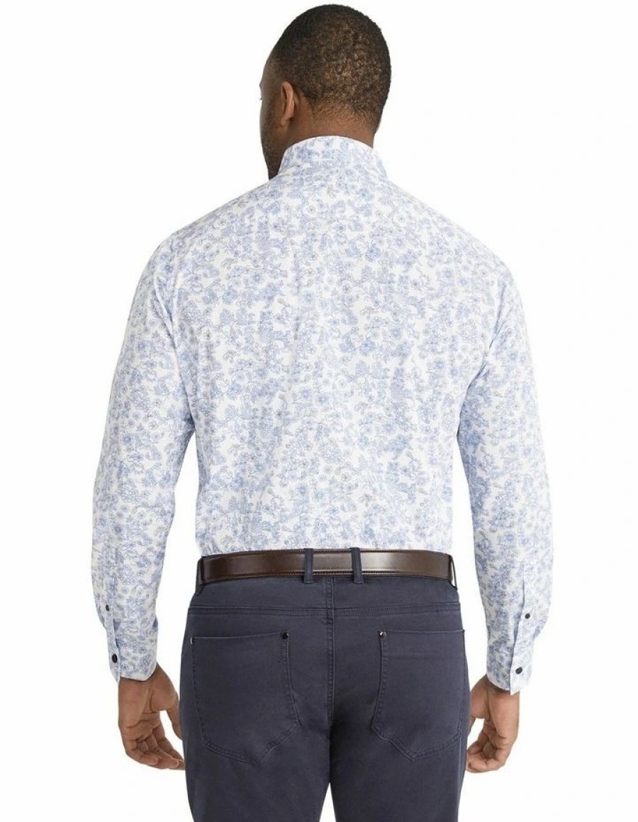 Big & Tall * | Johnny Bigg Clearance Donovan Paisley Print Shirt In White