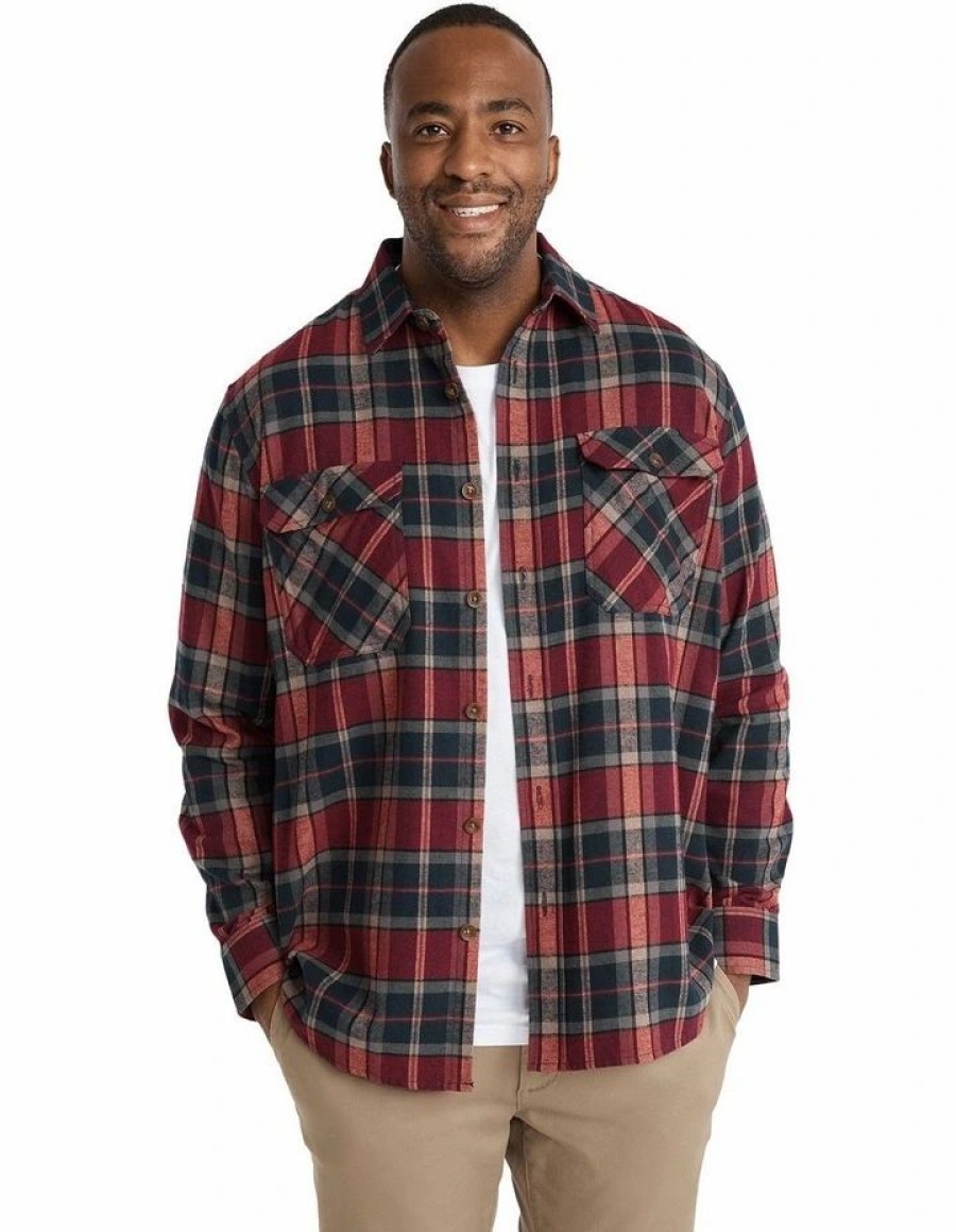 Accessories * | Johnny Bigg Official Garrett Check Overshirt In Burgundy