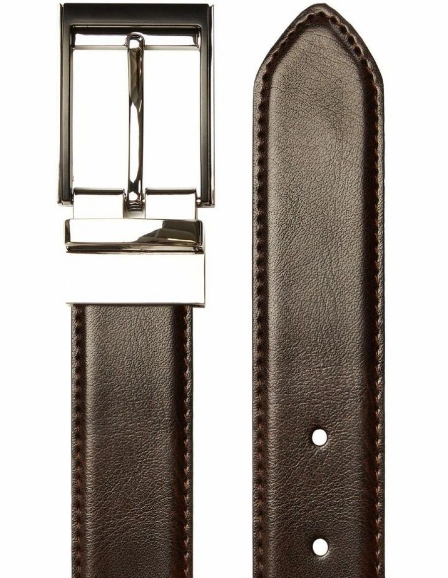 Accessories * | Johnny Bigg Classical Gordon Reversible Prong Belt In Brown Brown/Black