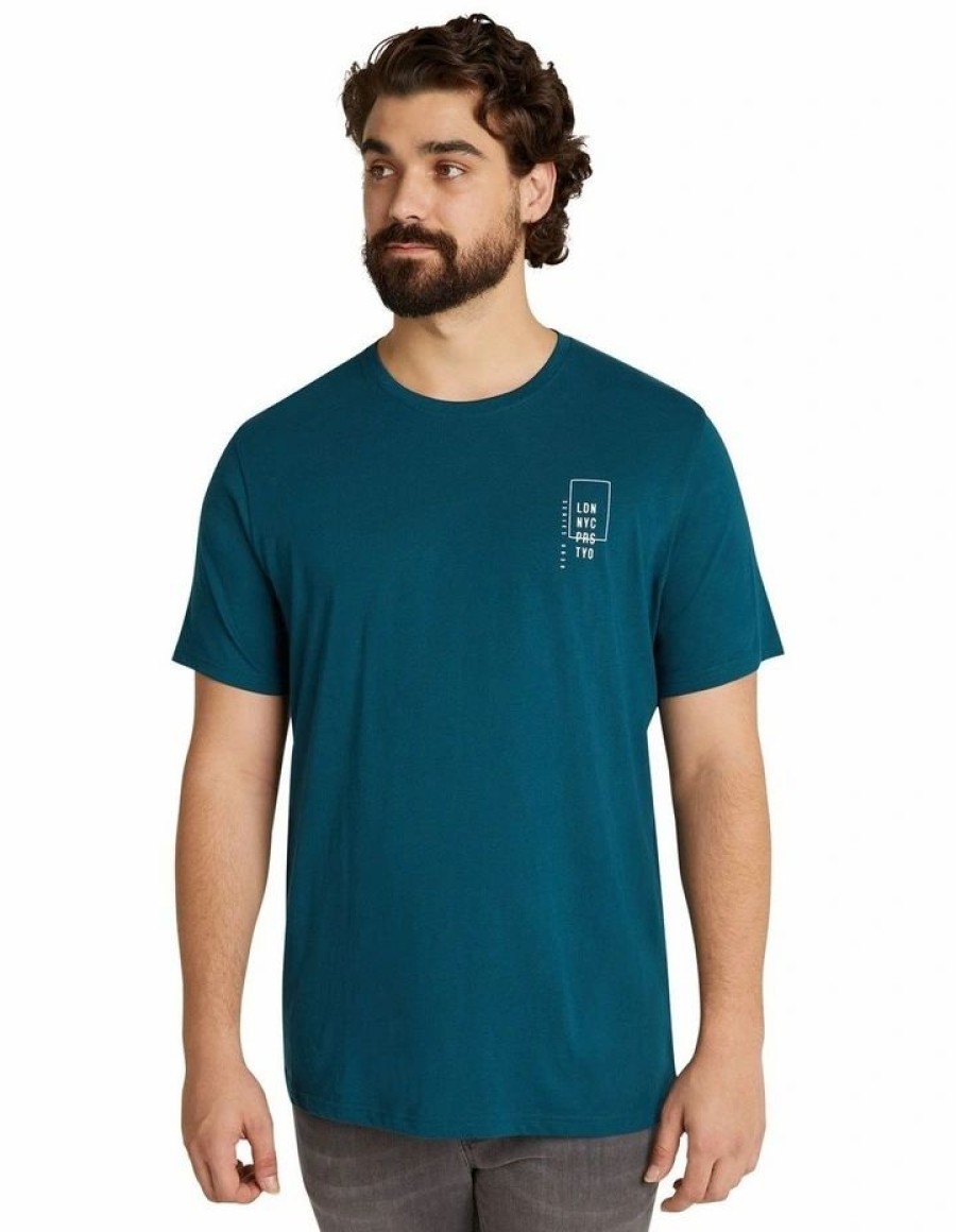 Clothing * | Johnny Bigg New Urban Adventure Crew Neck Tee In Teal