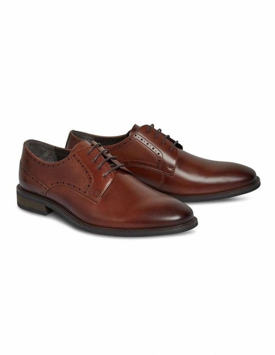 Shoes * | Johnny Bigg Official Chester Brogue Dress Shoe In Brown Tan