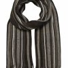 Accessories * | Johnny Bigg New Threads Stripe Knit Scarf In Black