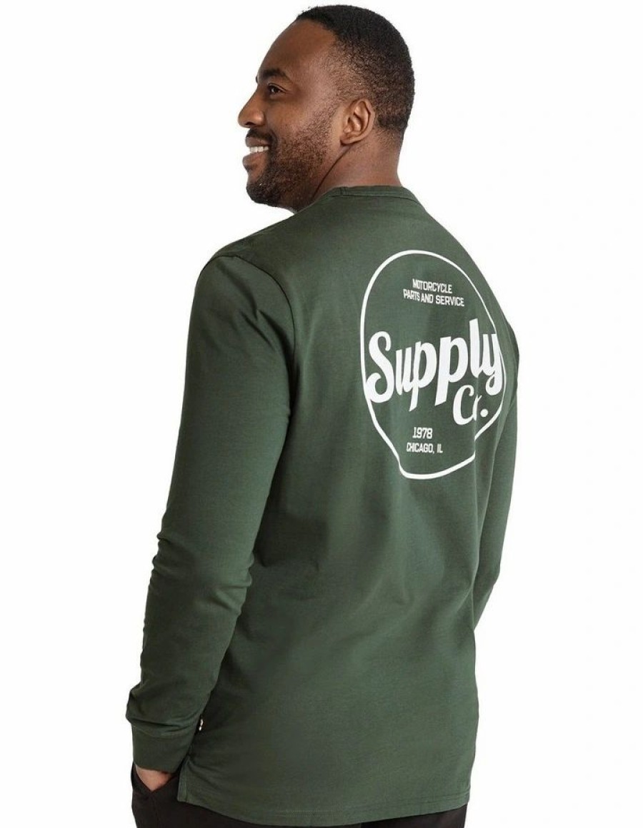 Clothing * | Johnny Bigg Cheaper Supply Co Long Sleeve Top In Green