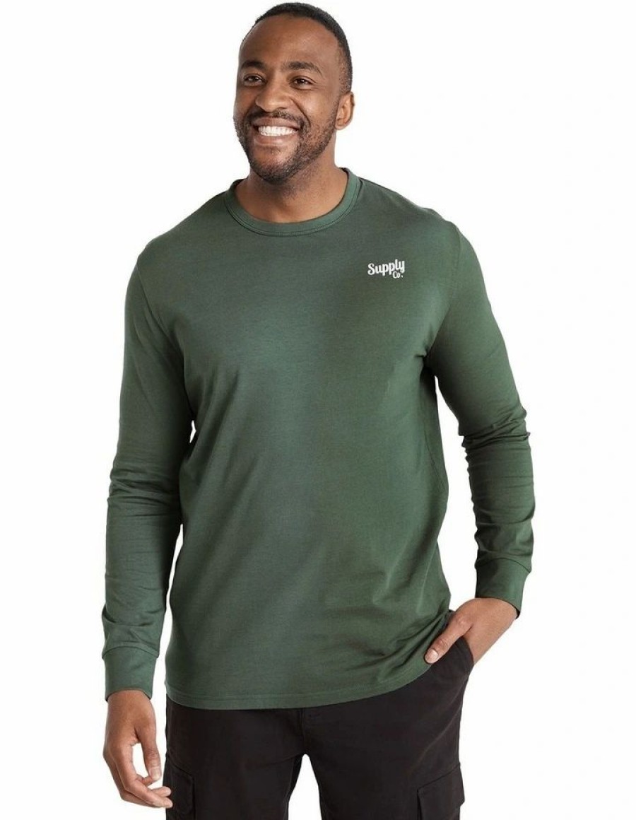 Clothing * | Johnny Bigg Cheaper Supply Co Long Sleeve Top In Green