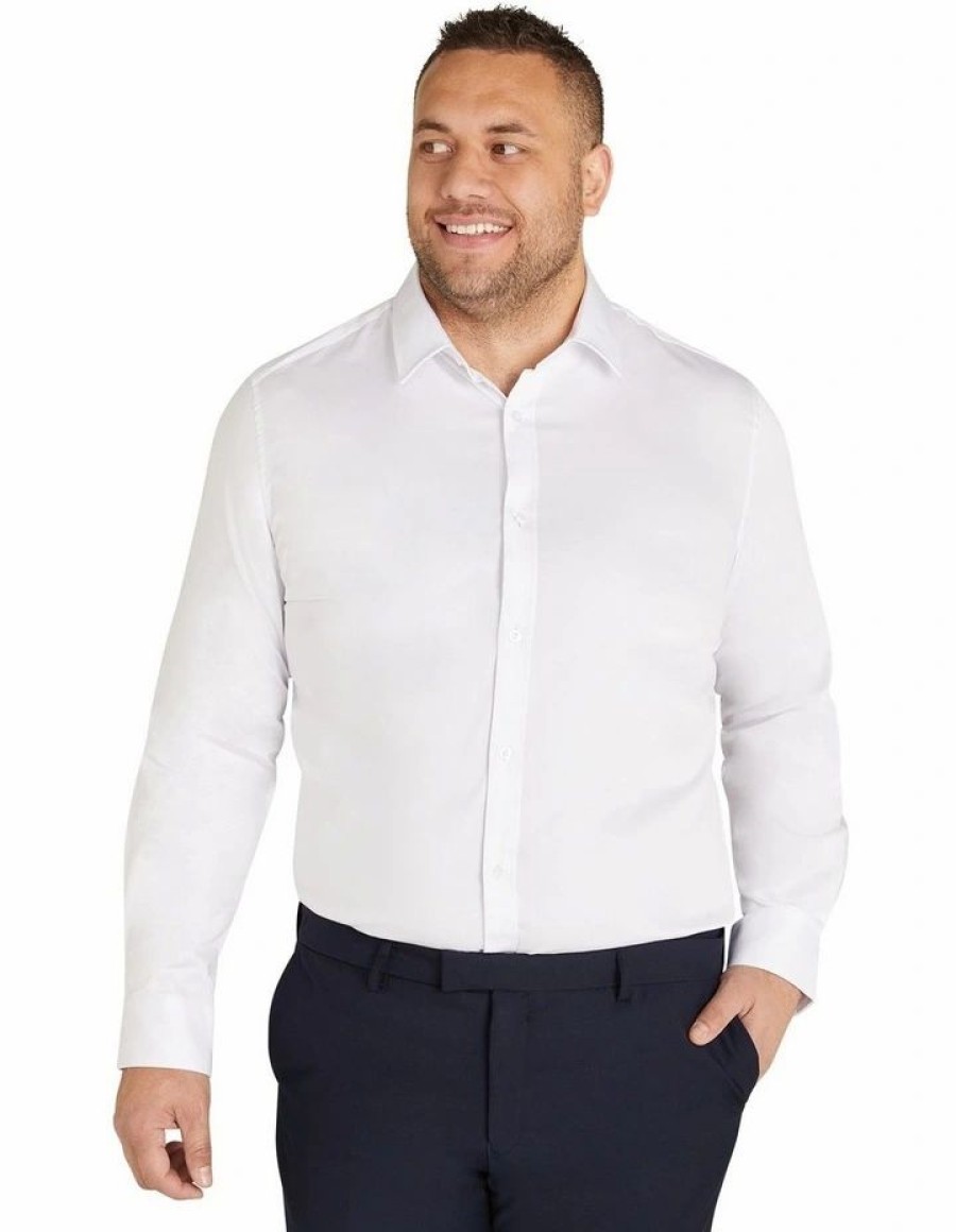 Suiting & Occasionwear * | Johnny Bigg Clearance Bahamas Stretch Shirt In White