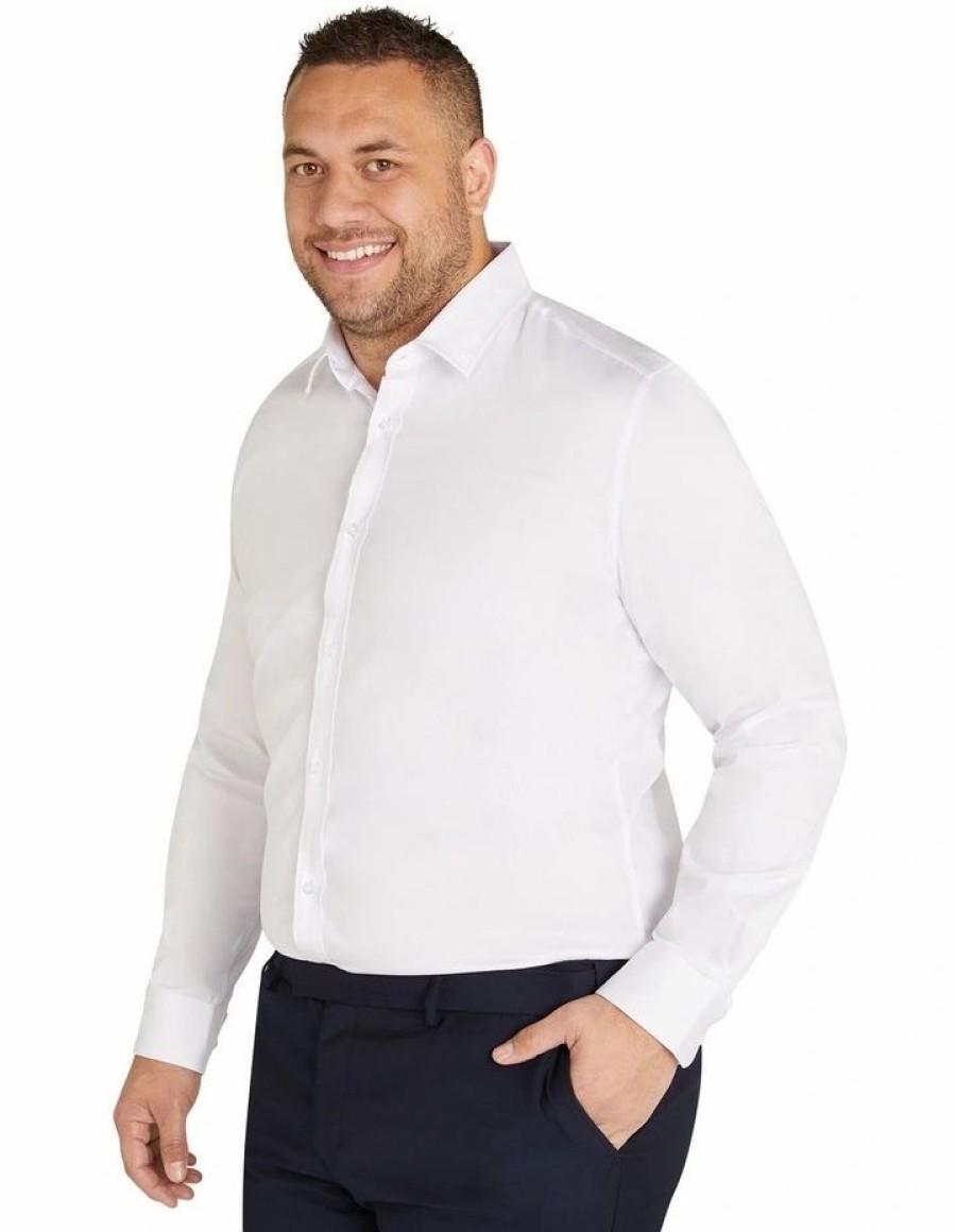 Suiting & Occasionwear * | Johnny Bigg Clearance Bahamas Stretch Shirt In White