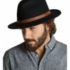 Accessories * | Johnny Bigg New The Wool Felt Fedora Hat Black