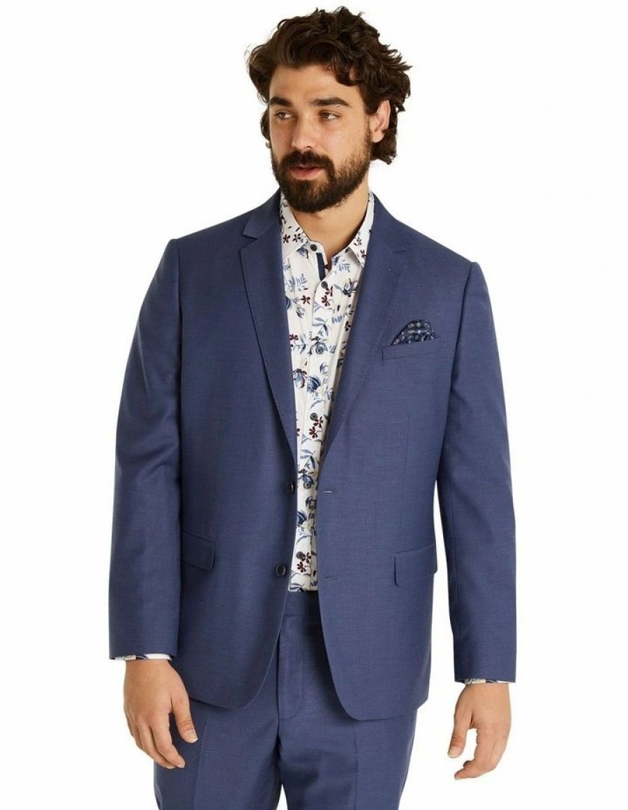 Suiting & Occasionwear * | Johnny Bigg Best Quality Martin Stretch Suit Jacket In Blue Azure