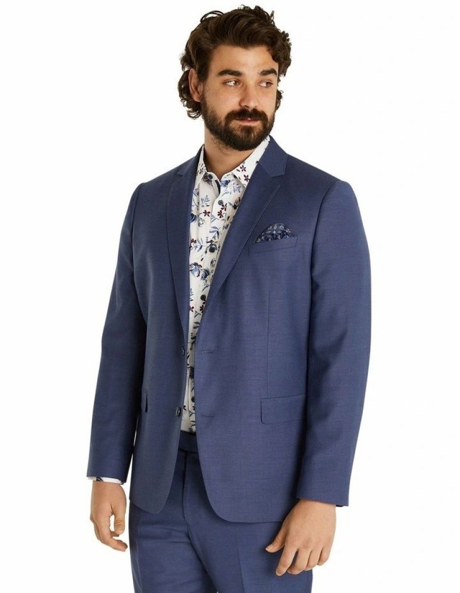 Suiting & Occasionwear * | Johnny Bigg Best Quality Martin Stretch Suit Jacket In Blue Azure