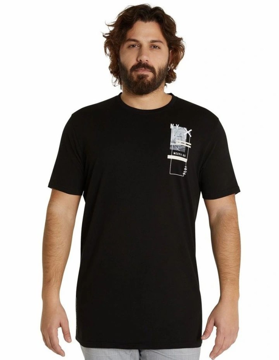 Clothing * | Johnny Bigg Clearance The Nyx Longline Tee Black