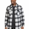 Big & Tall * | Johnny Bigg Cheaper Indiana Check Shacket In Black