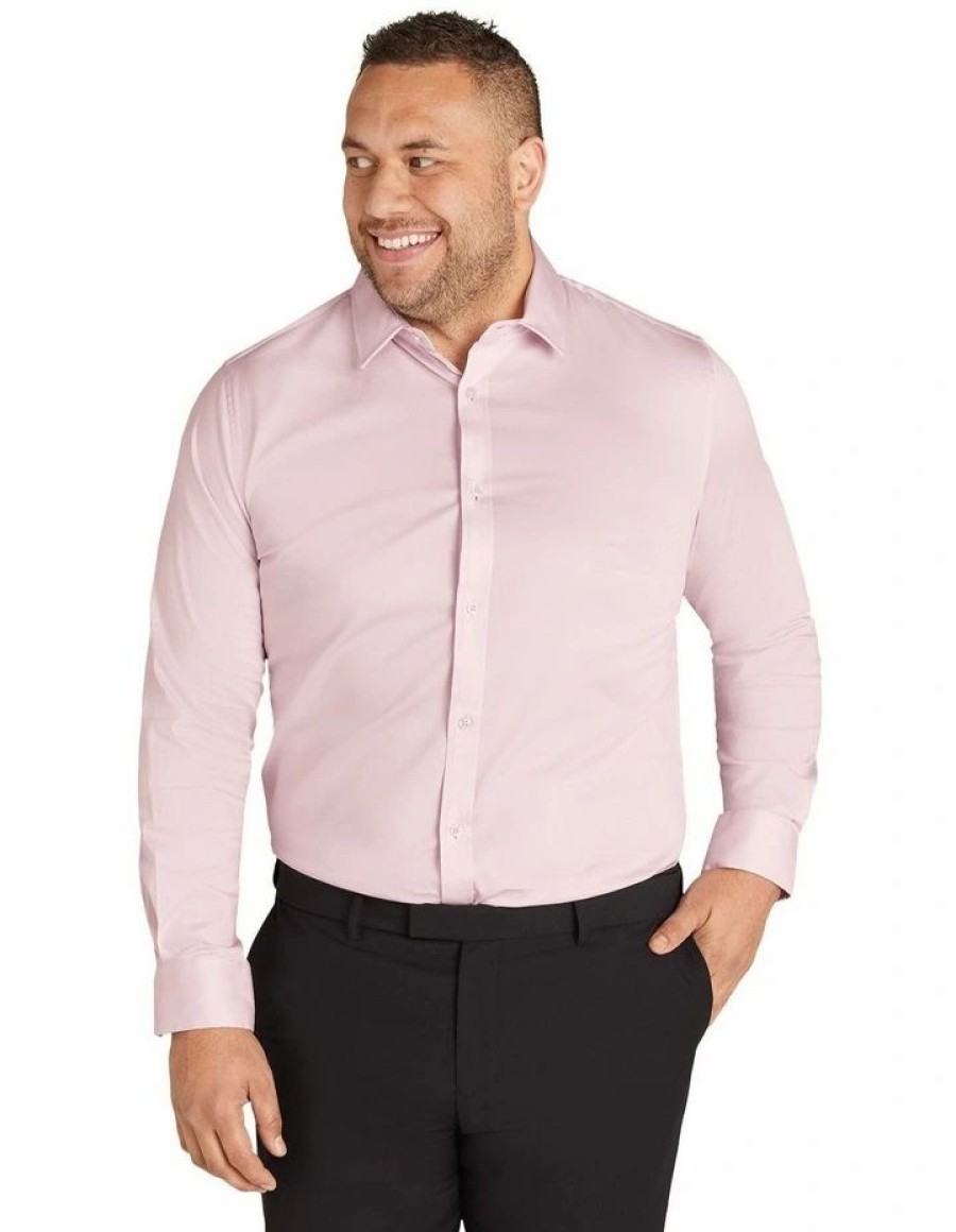 Suiting & Occasionwear * | Johnny Bigg New Threads Bahamas Stretch Shirt In Light Pink