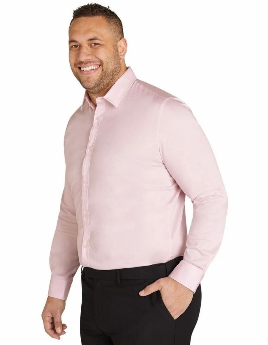 Suiting & Occasionwear * | Johnny Bigg New Threads Bahamas Stretch Shirt In Light Pink