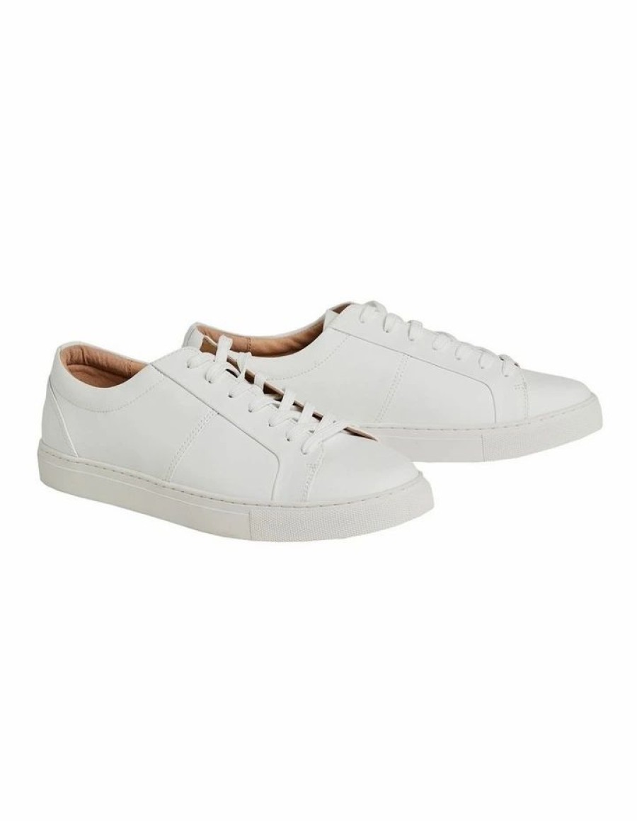 Shoes * | Johnny Bigg Crazy Deals Aldin 2.0 Leather Sneaker In White