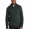 Big & Tall * | Johnny Bigg Clearance Porter Shawl Neck Sweater In Green Forest