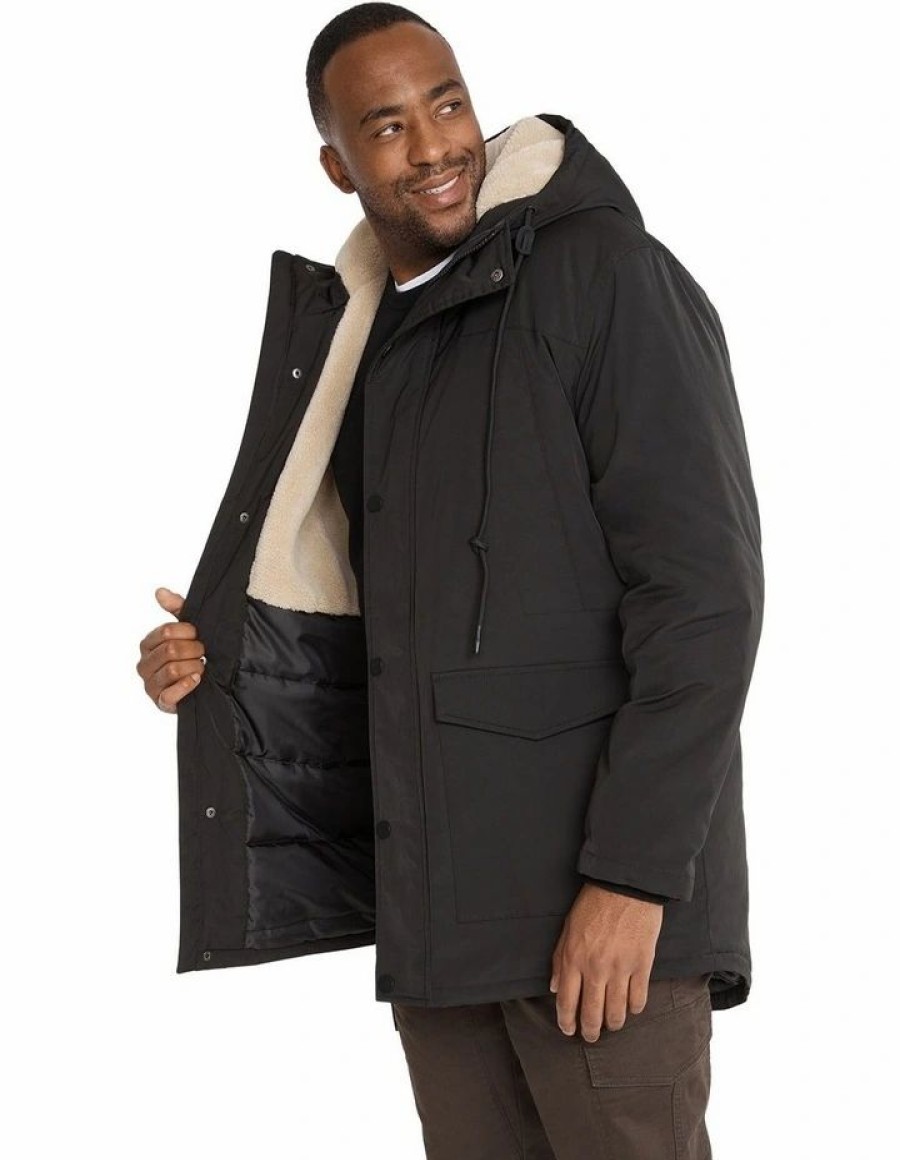 Big & Tall * | Johnny Bigg New Threads The Auston Parka Jacket In Black