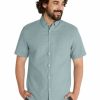 Big & Tall * | Johnny Bigg Hot Sell Fresno Linen Blend Shirt In Blue Chambray