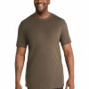 Clothing * | Johnny Bigg Typical Style Essential Longline Scoop Hem Tee In Green Khaki