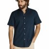 Big & Tall * | Johnny Bigg Outlet Sale The Fresno Linen Shirt Navy