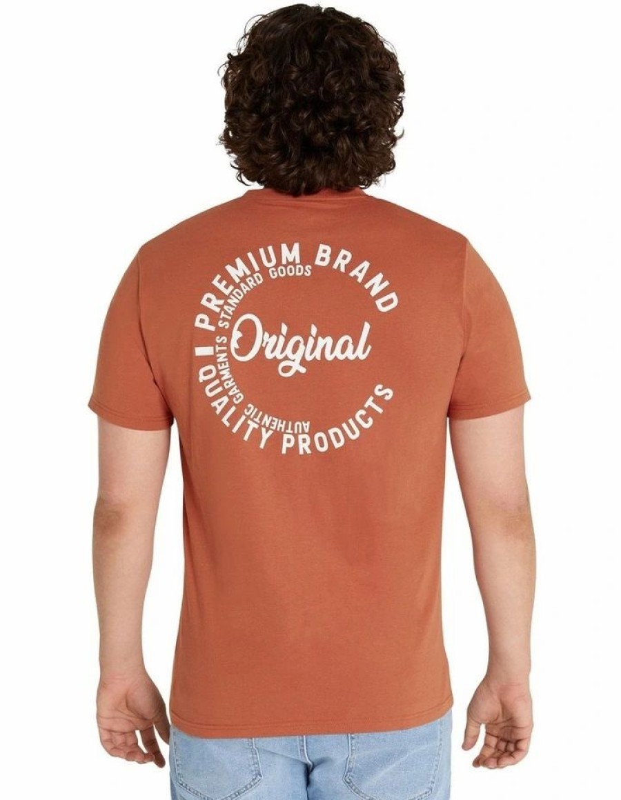 Clothing * | Johnny Bigg Clearance Original Crew Neck Tee In Orange Tangerine