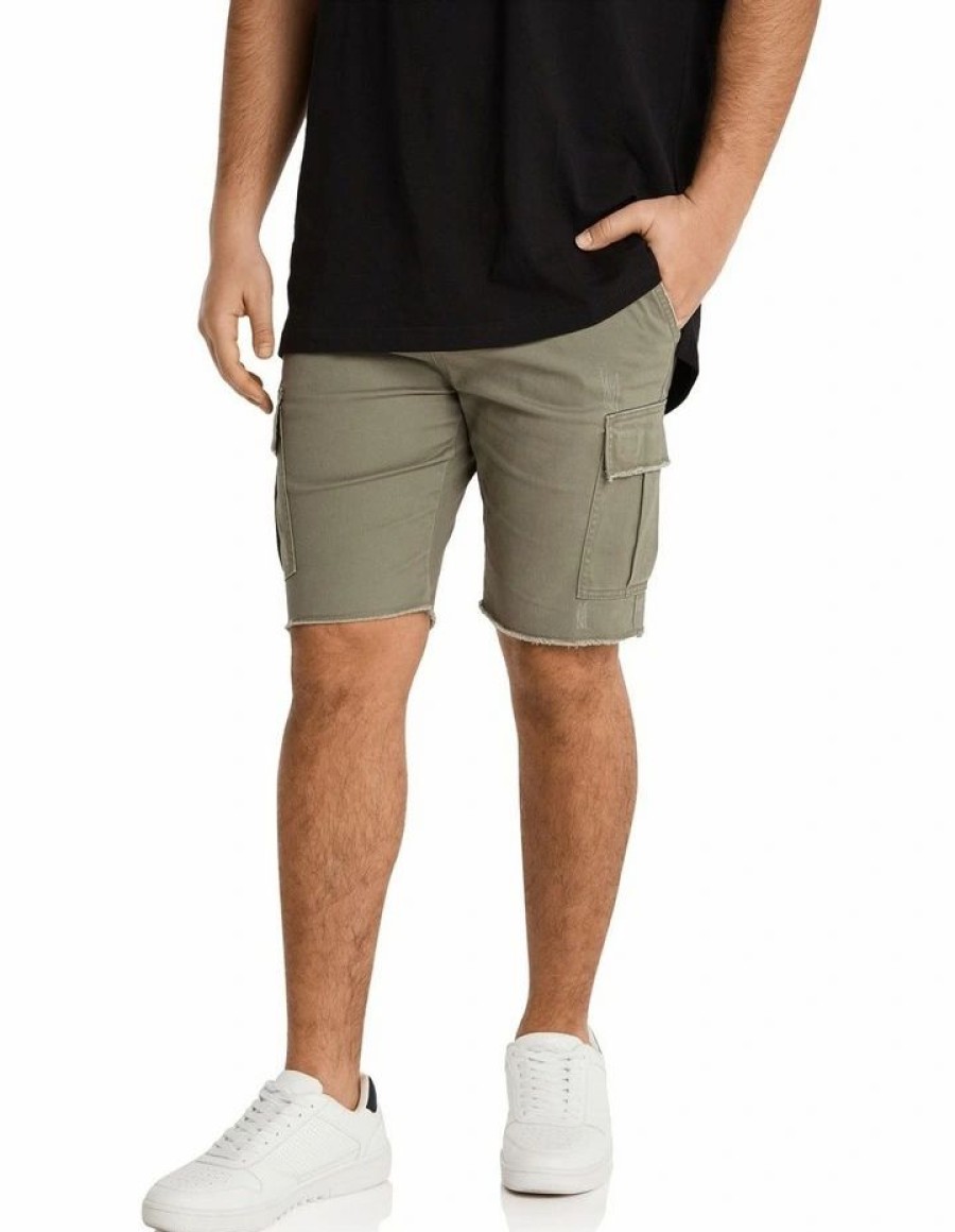 Clothing * | Johnny Bigg Official The Zain Distressed Cargo Short Khaki