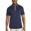 Clothing * | Johnny Bigg New Phoenix Zip Neck Polo In Navy