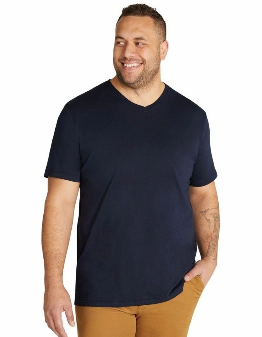 Clothing * | Johnny Bigg Premium Essential V Neck Tee In Navy