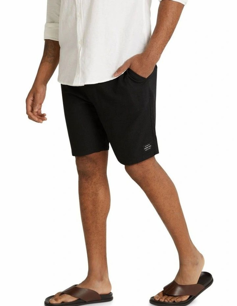 Clothing * | Johnny Bigg Official Burleigh Linen Blend Short In Black