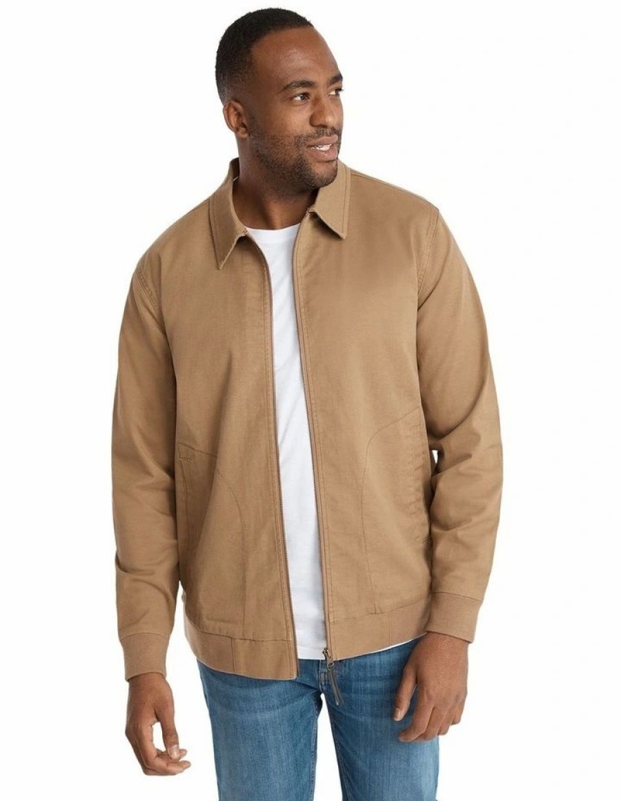 Big & Tall * | Johnny Bigg New Brampton Cotton Shacket In Beige Camel