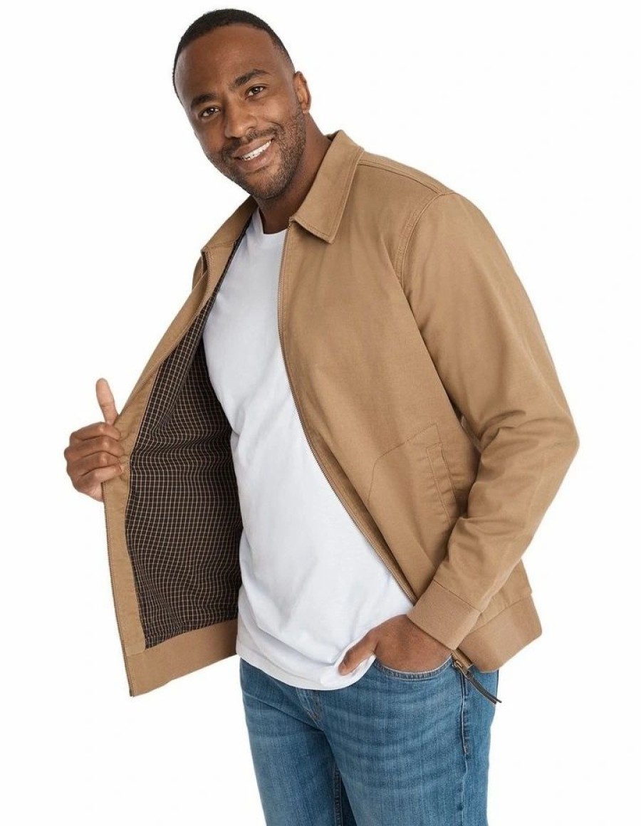 Big & Tall * | Johnny Bigg New Brampton Cotton Shacket In Beige Camel